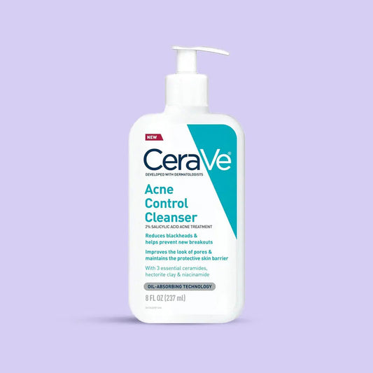 CeraVe Face Wash Acne Treatment Salicylic Acid Cleanser with Purifying Clay for Oily Skin Blackhead Remover and Clogged Pore Control 8 Ounce, multi, 8 Fl Oz, 237 ml CeraVe