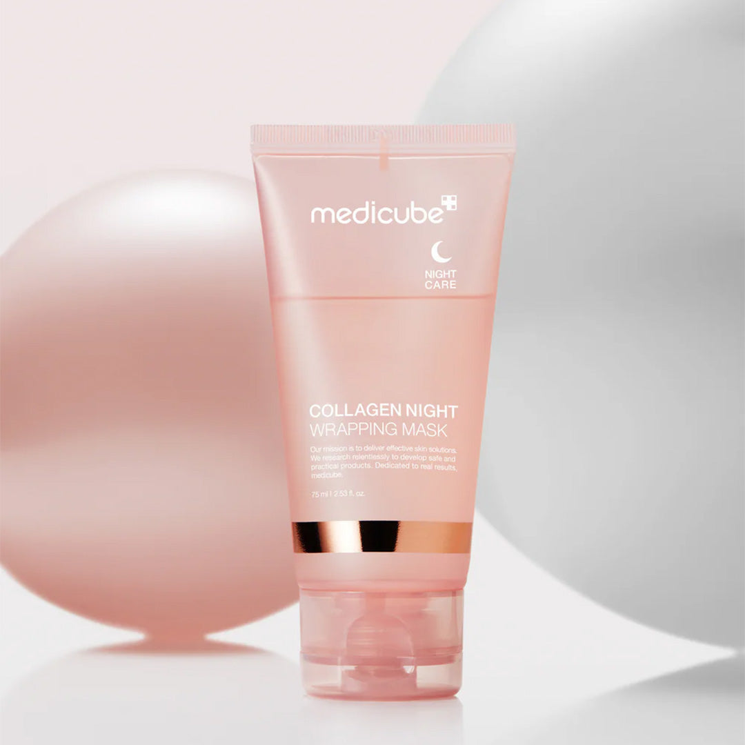 medicube Collagen Night Wrapping Mask 75 mL With Balls In Background