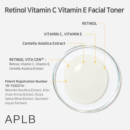APLB Retinol Vitamin C Vitamin E Facial Toner 160mL APLB
