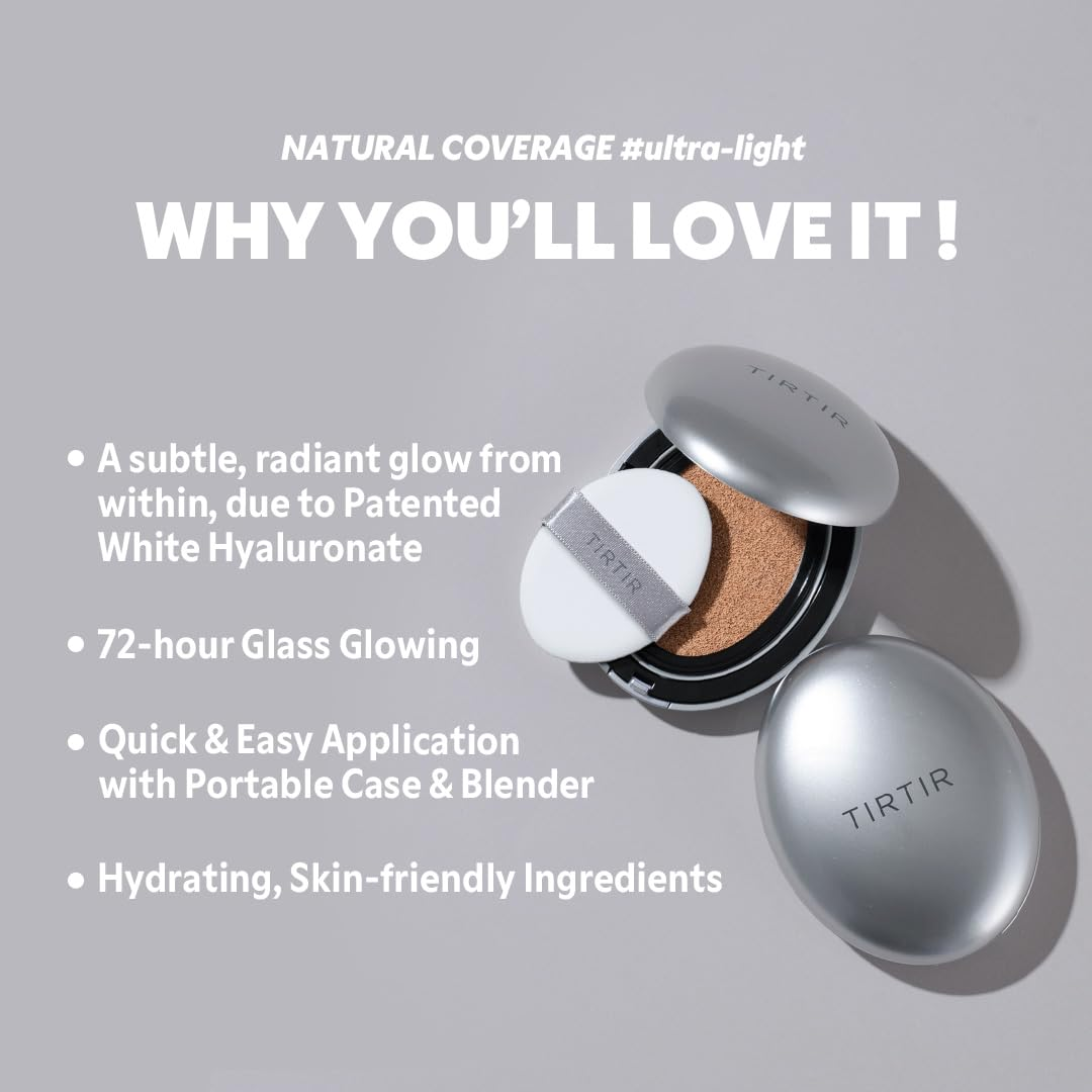 TIRTIR Mask Fit Aura Silver Cushion Foundation 27C Cool Beige TIRTIR