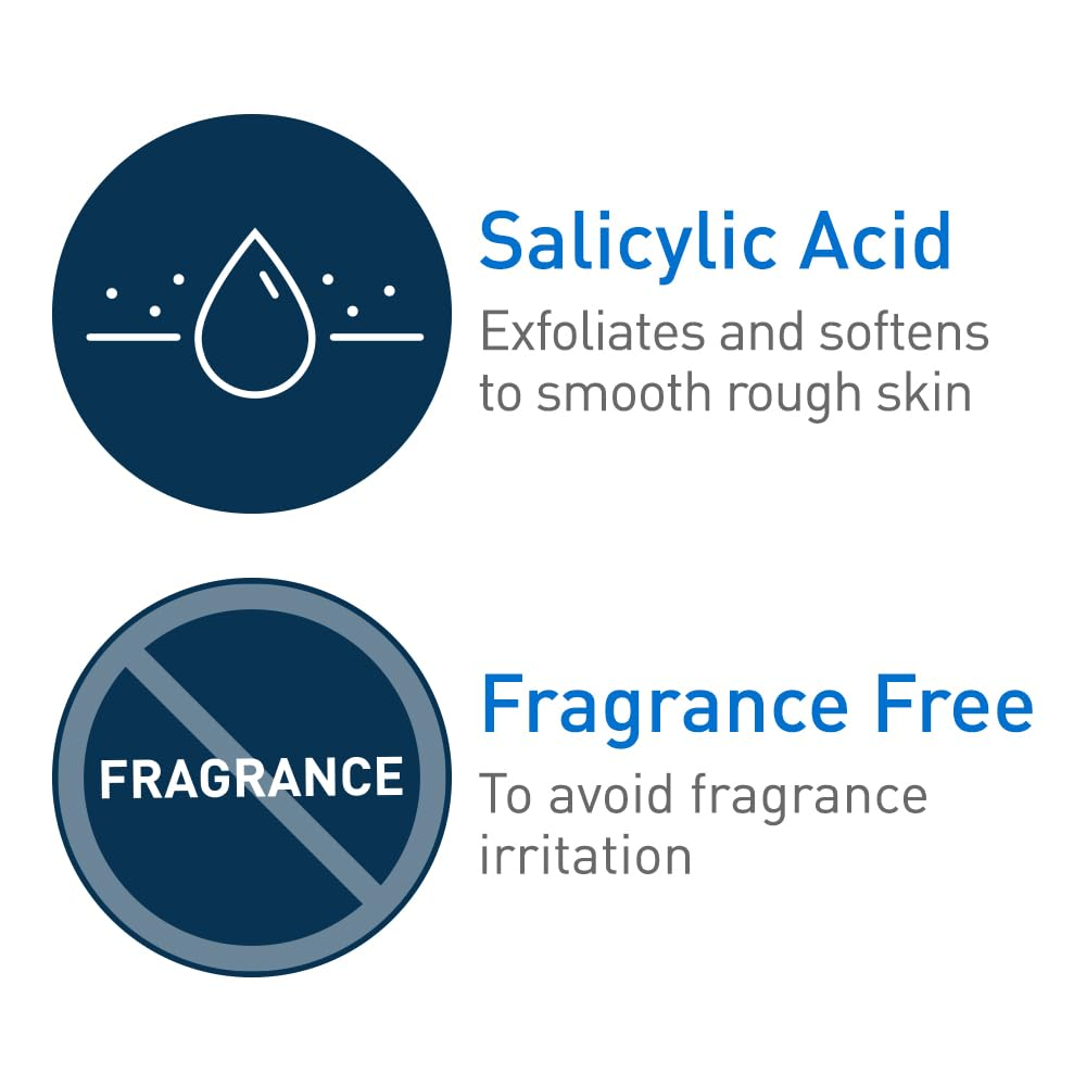 product label with salicylic acid and fragrance-free on white background