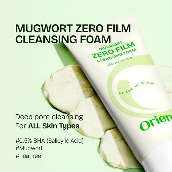 Orien Mugwort Zero Film Cleansing Foam 150ml | Gentle Korean Facial Cleanser