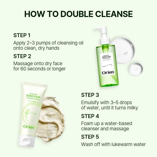 Orien Mugwort Zero Film Cleansing Foam 150ml | Gentle Korean Facial Cleanser