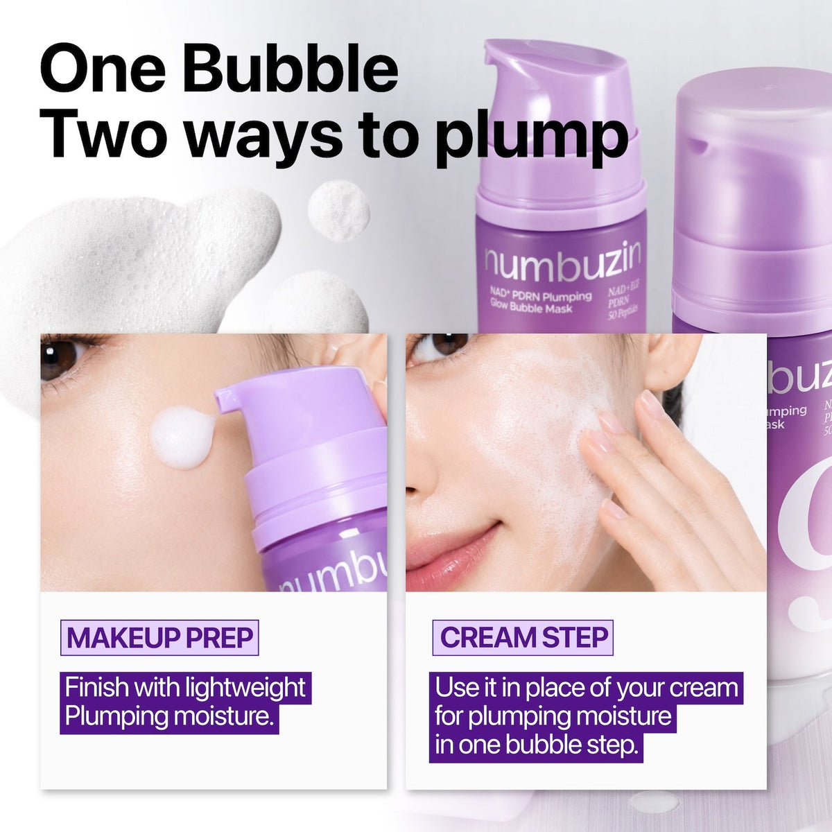 numbuzin No.9 NAD+ PDRN Plumping Glow Bubble Mask 85mL