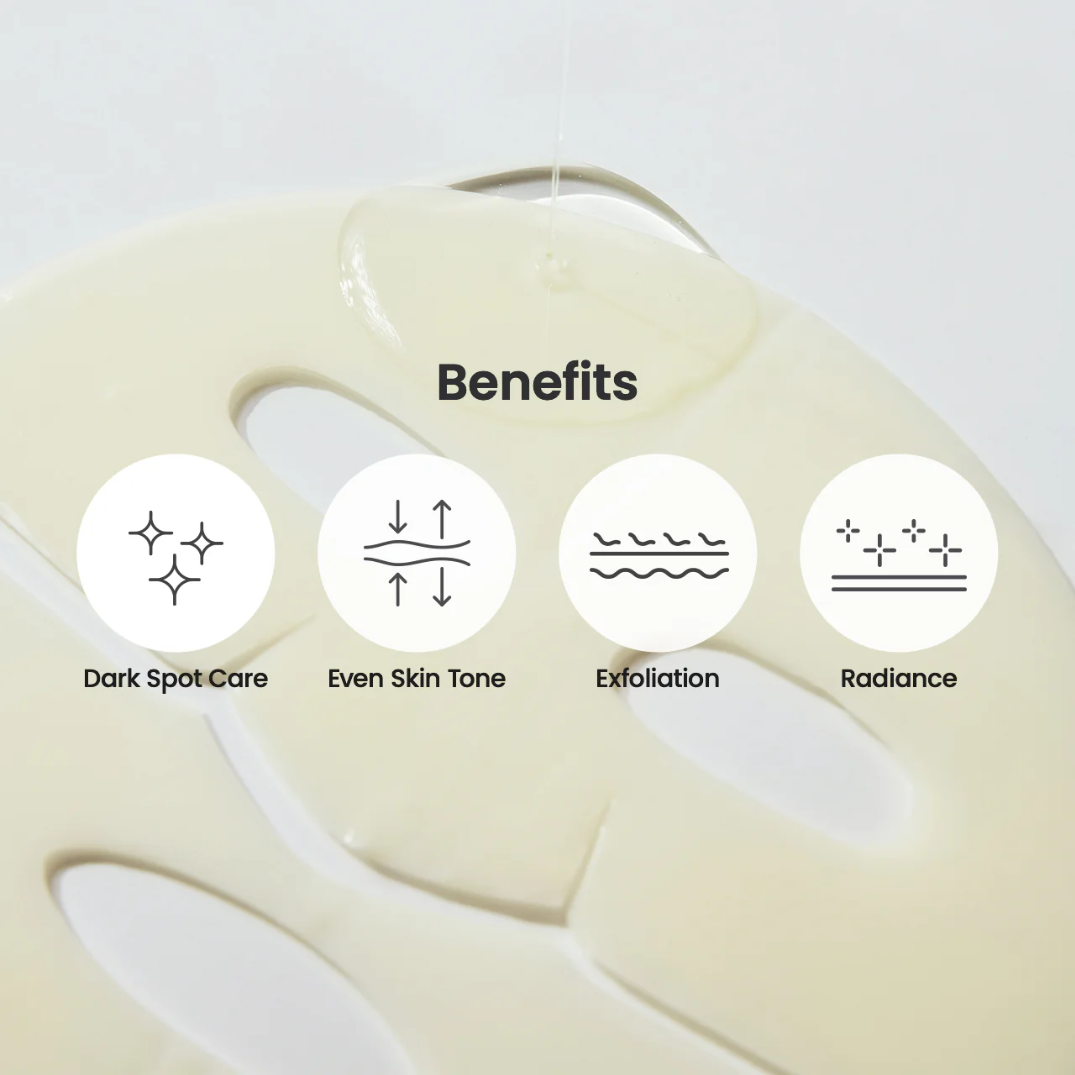 benefits written with Mask lying on a surface in the background