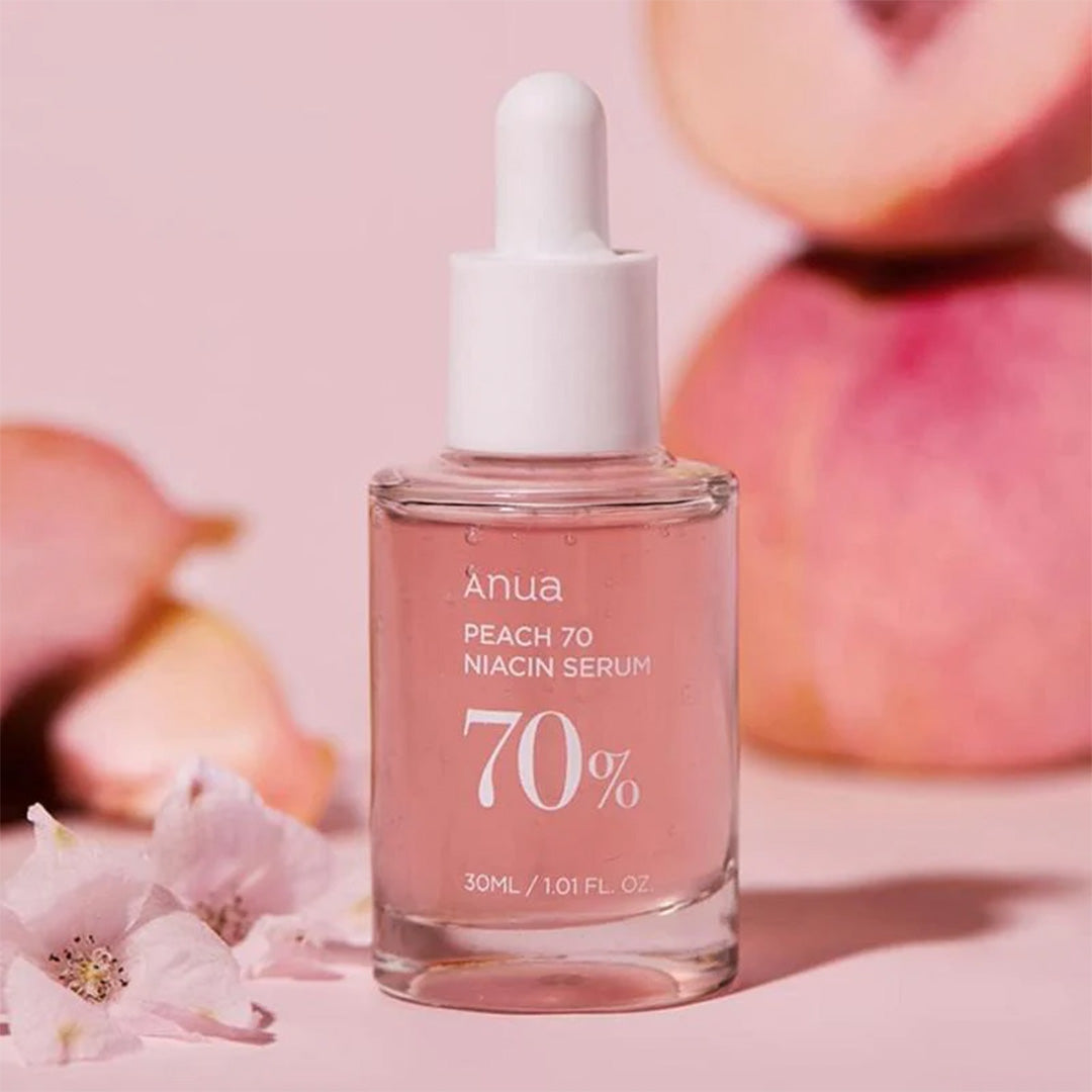 Anua peach 70% niacinamide serum bottle 