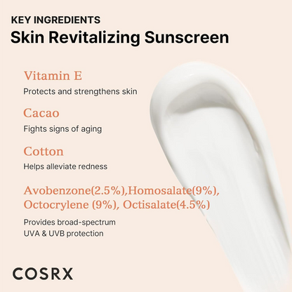 COSRX Vitamin E Vitalizing Sunscreen SPF 50+ 50mL COSRX