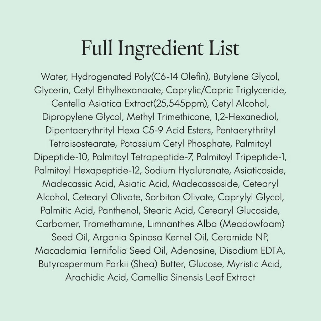 PURITO SEOUL Centella Unscented Eye Cream full ingredients list