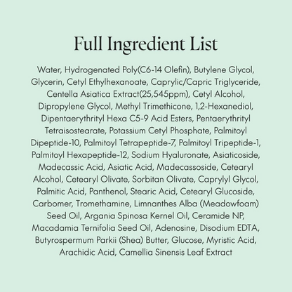 PURITO SEOUL Centella Unscented Eye Cream full ingredients list
