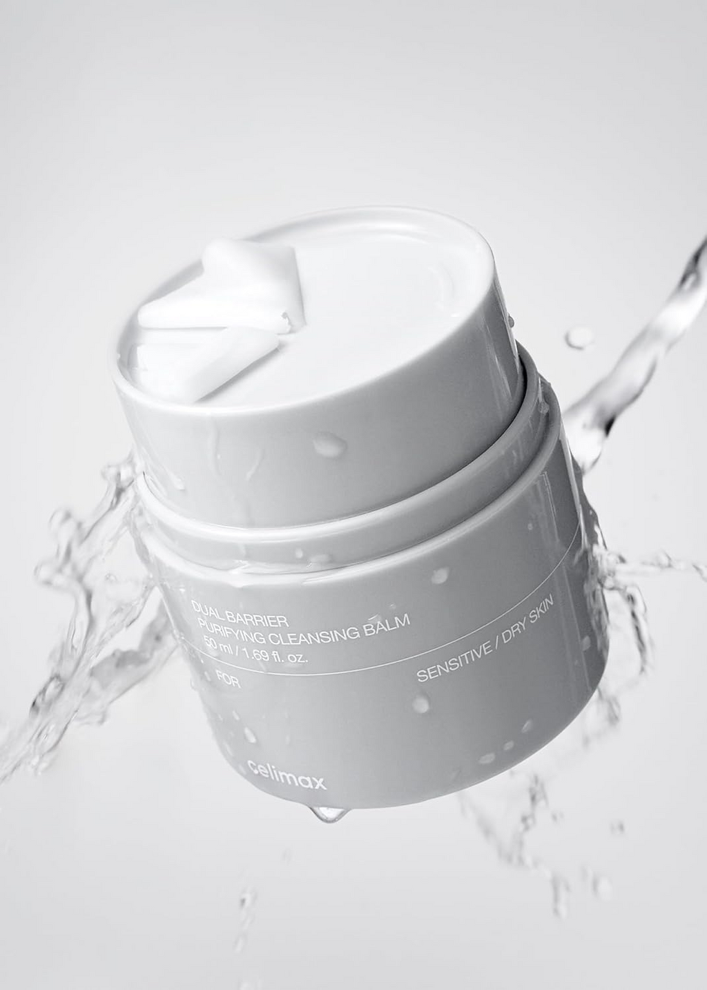 celimax Dual Barrier Purifying Cleansing Balm container with product