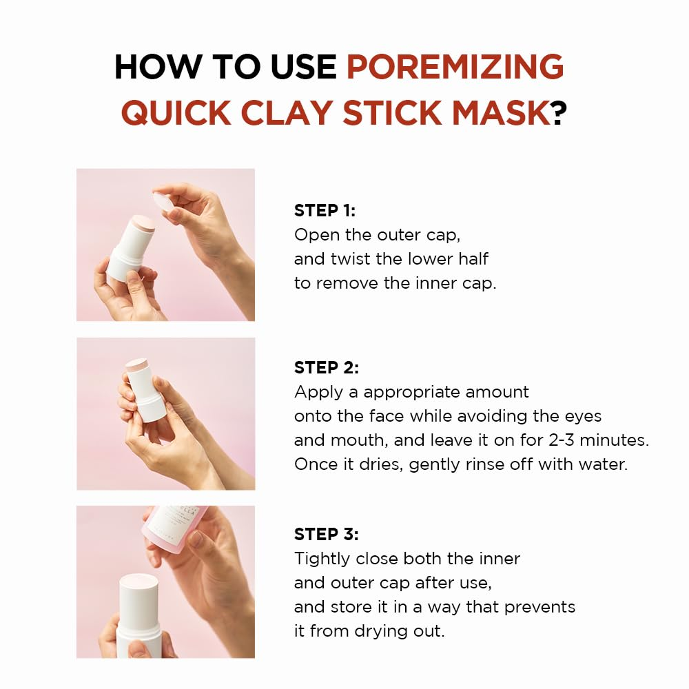 instructions to use SKIN1004 Madagascar Centella Poremizing quick clay mask stick