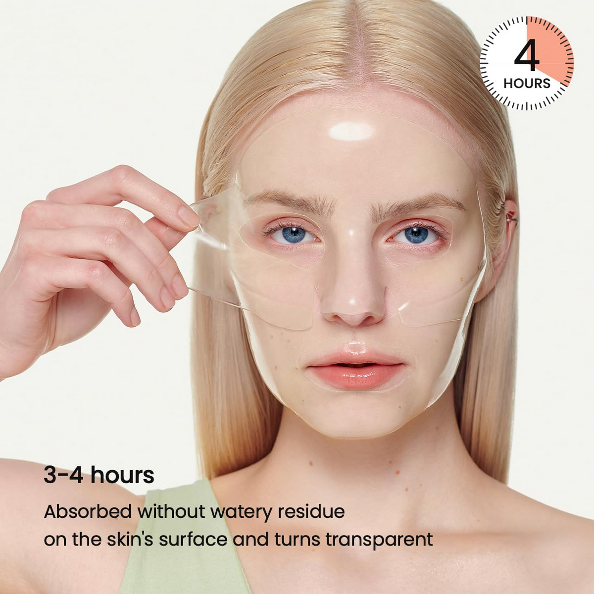 a woman removing biodance refreshing sea kelp real deep face mask