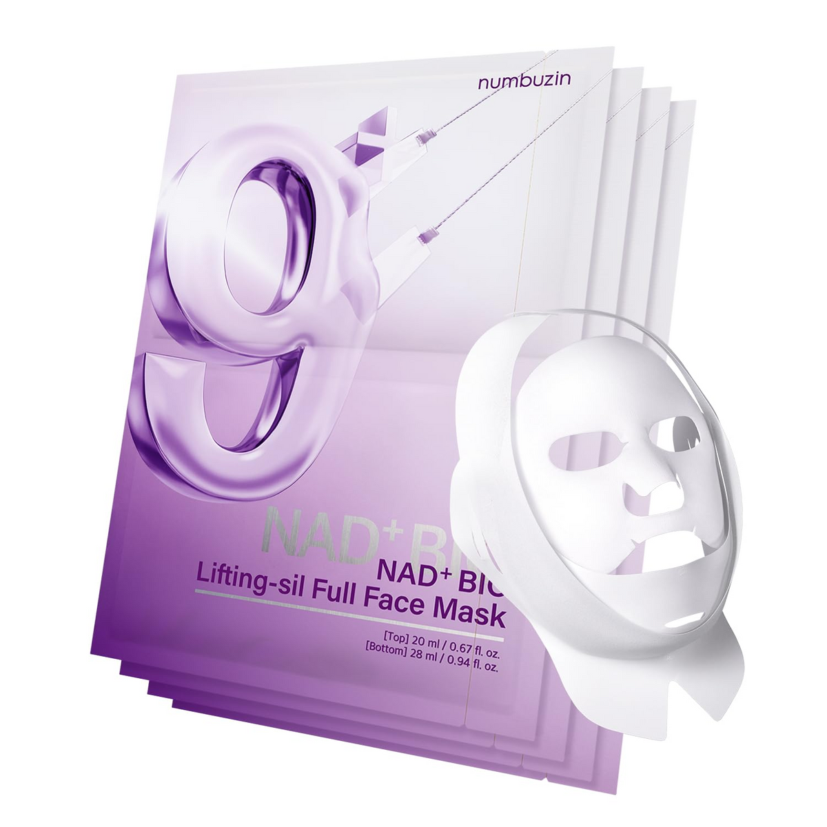numbuzin No.9 NAD Bio Lifting-sil Full Face Mask (4 Packs) numbuzin