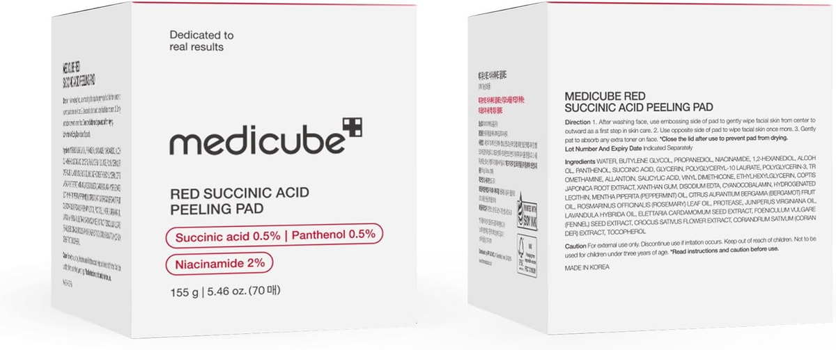 medicube Red Succinic Acid Peeling Pads 155g (70 Pads) MediCube
