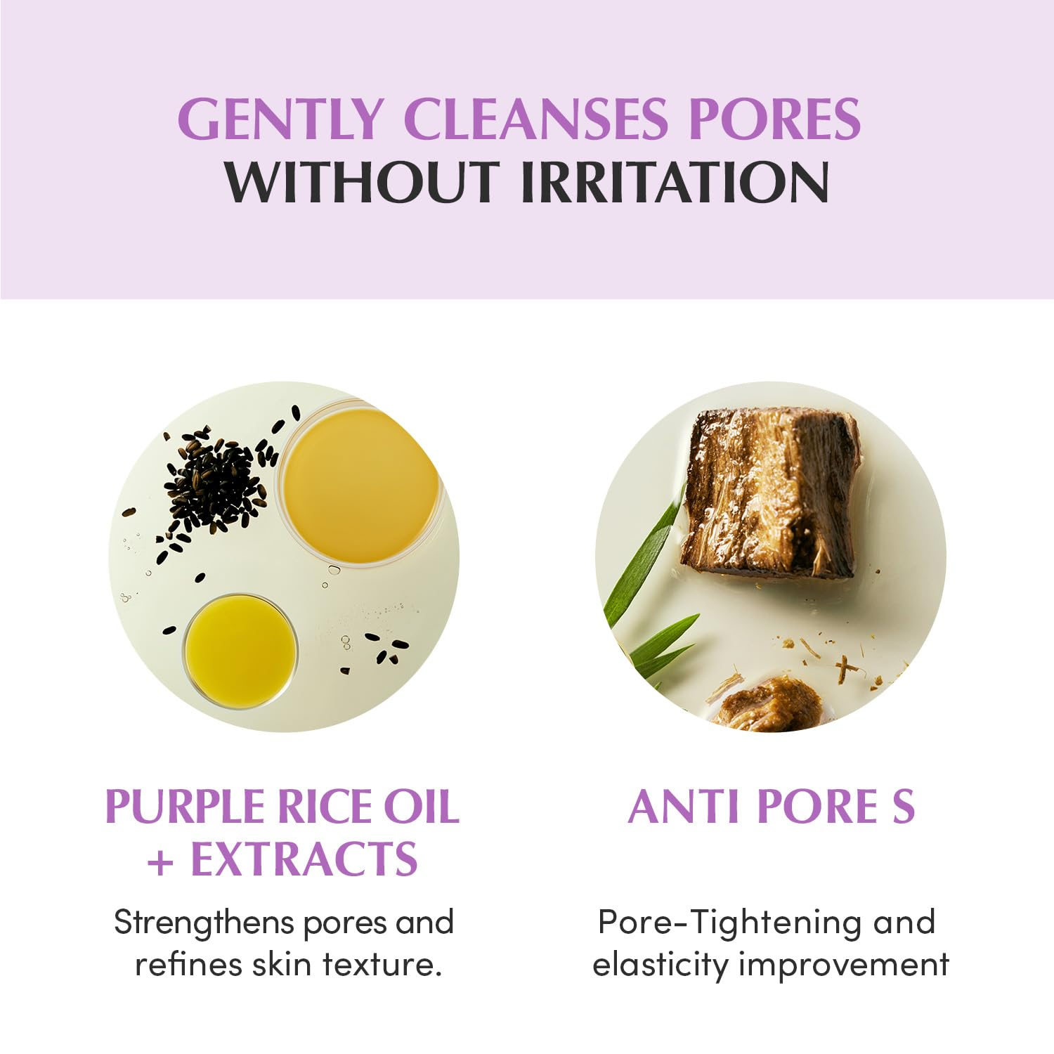 gently cleanses pores without irritation