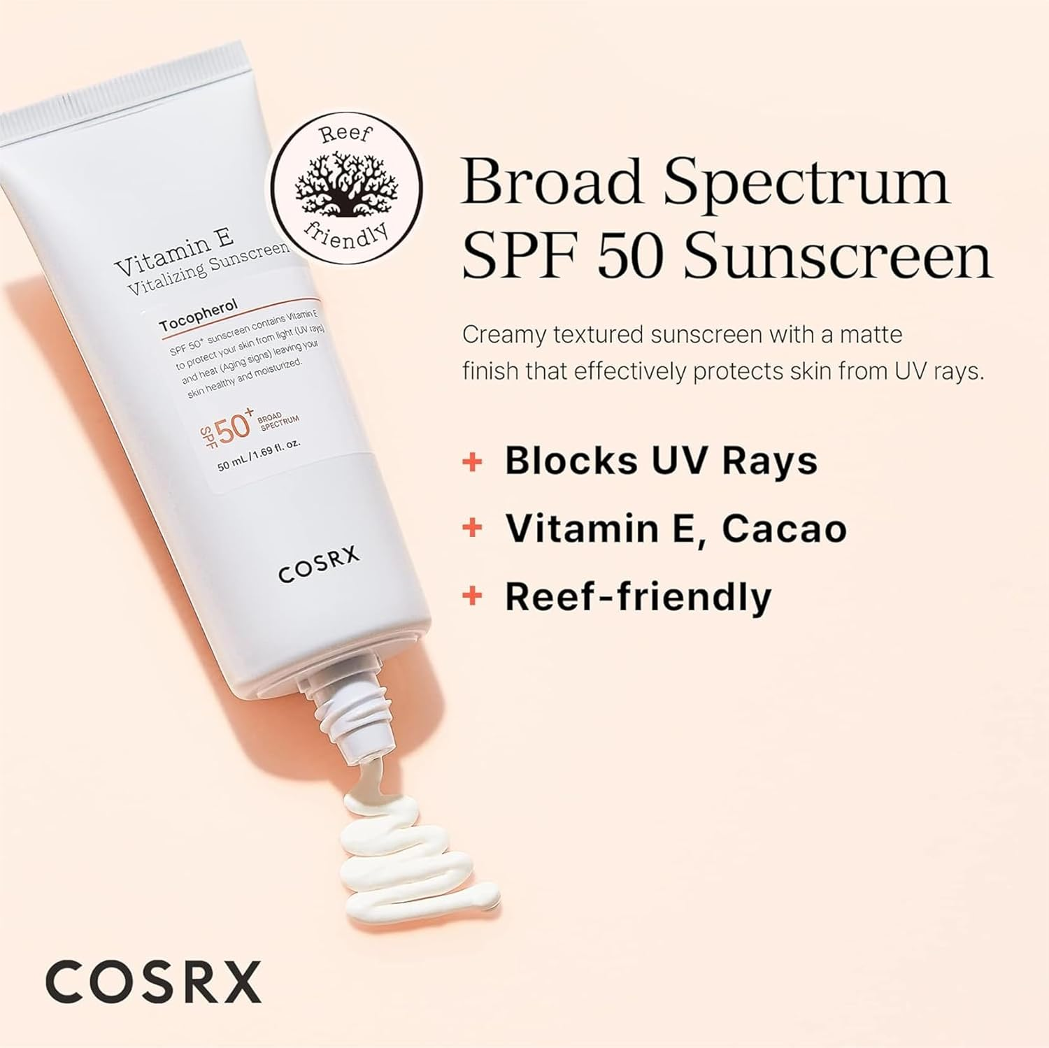 COSRX Vitamin E Vitalizing Sunscreen SPF 50+ 50mL COSRX