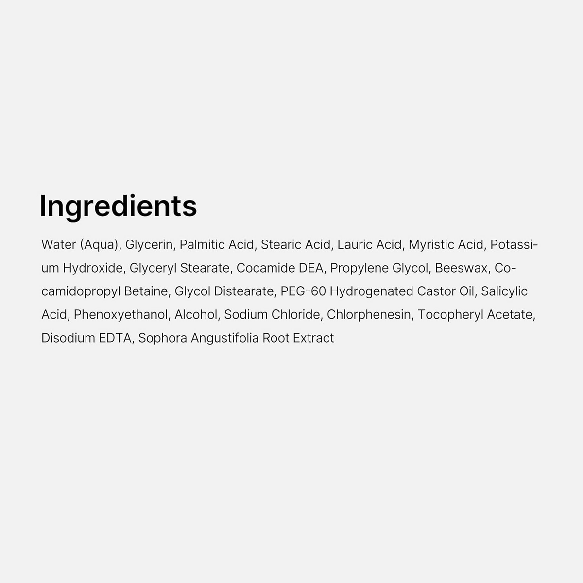 medicube Red Foam Cleanser ingredients list