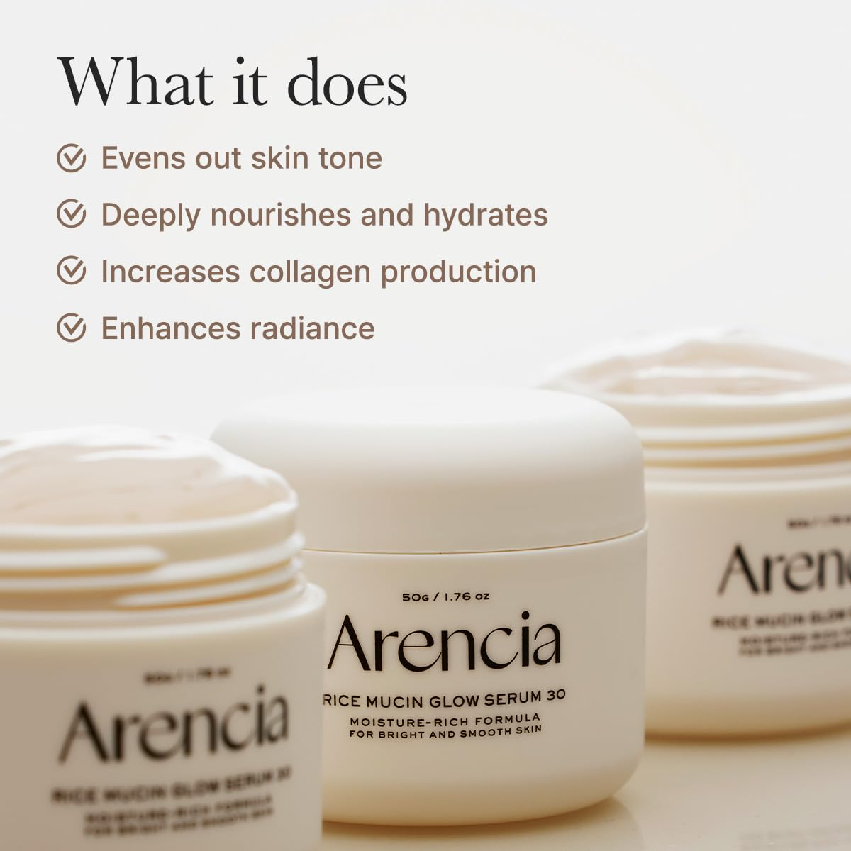 Arencia Rice Mucin Glow Serum 30, 50g Arencia