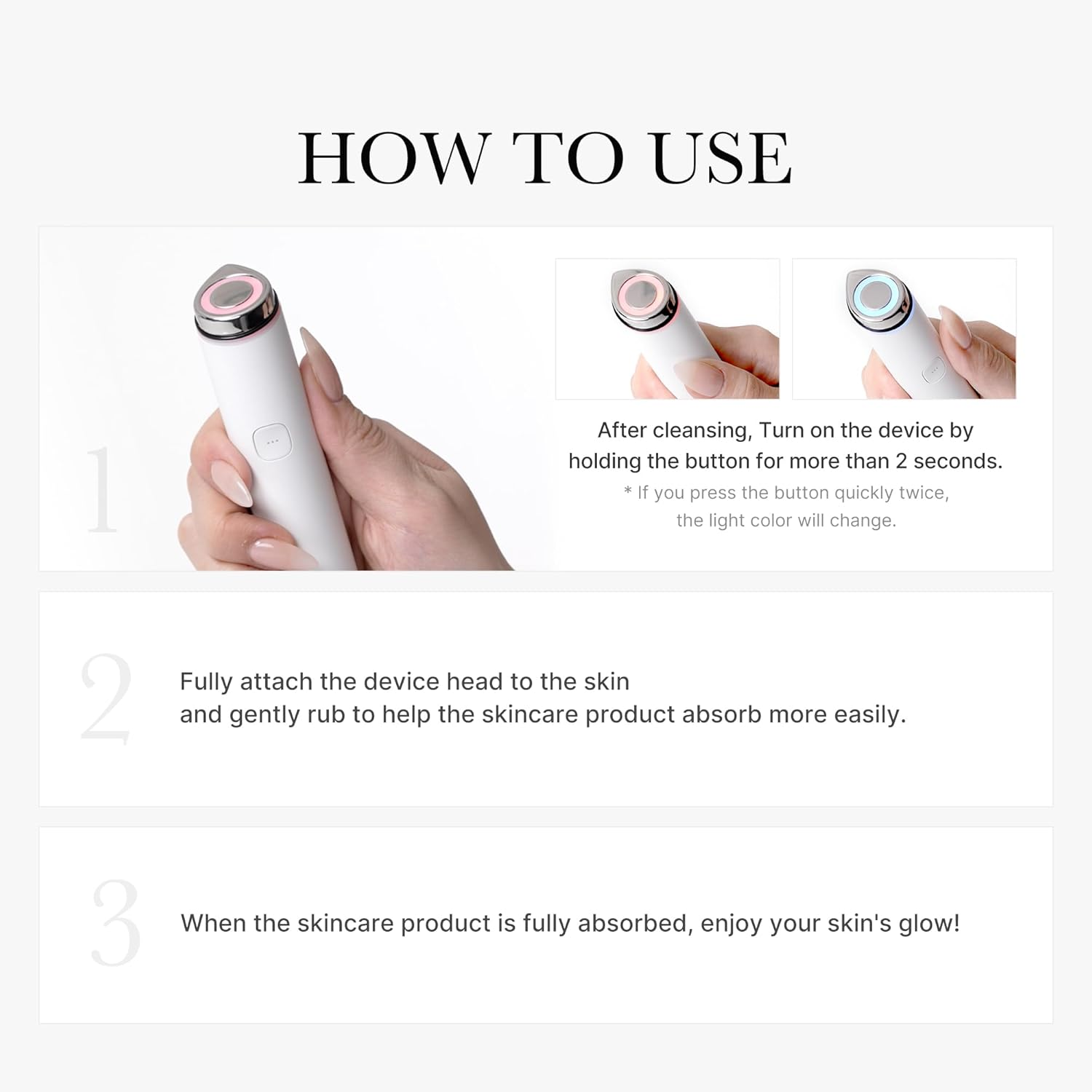 instructions to use medicube Mini Booster Pro White