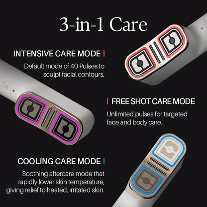 d’Alba Signature Allthera Double Shot Korean RF, dual-ultrasound and cooling beauty device for facial firming, contour care, elasticity and soothing home treatments in UAE.