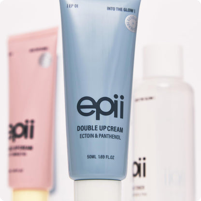 epii Double Up Cream Ectoin and Panthenol 50ml dual moisturizer with 15% Squalane, Niacinamide and Allantoin for soothing hydration and skin-barrier support in UAE.