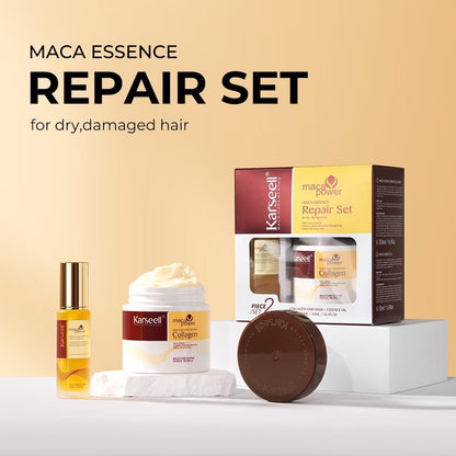 Karseell Maca Power Repair Set | Shampoo + Maca Essence Oil + Collagen Hair Mask UAE
