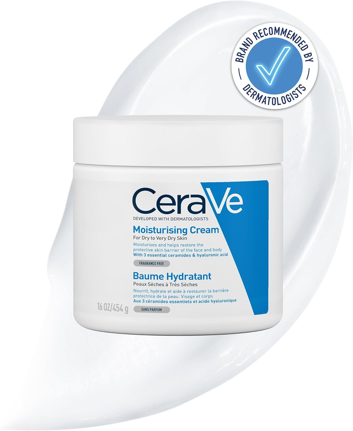 CeraVe Moisturising Cream For Dry to Very Dry Skin 340g product jar