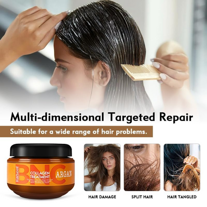 woman using Karseell BNC Collagen Hair Treatment 