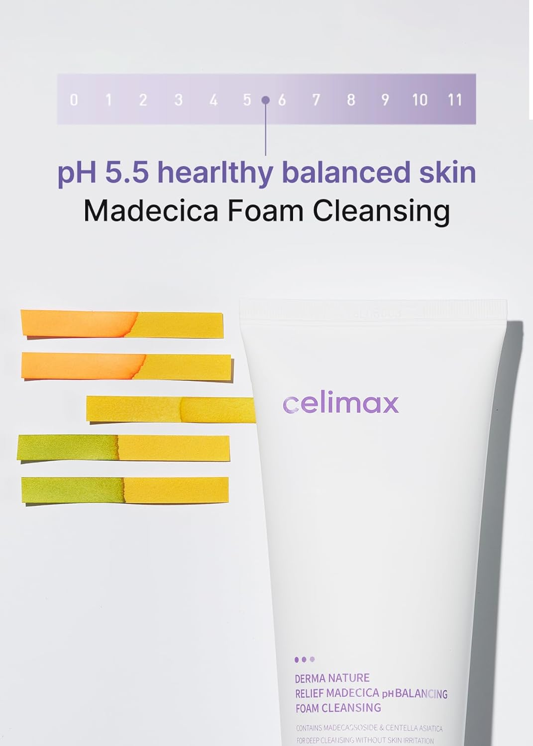 celimax Derma Nature Relief Madecica pH Balancing Foam Cleansing 150mL celimax