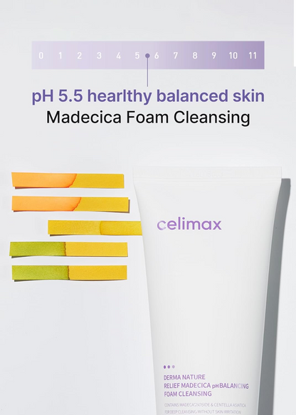 celimax Derma Nature Relief Madecica pH Balancing Foam Cleansing 150mL celimax