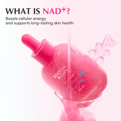 EQQUALBERRY Lush Blush NAD+ Peptide Boosting Serum 30 mL bottle