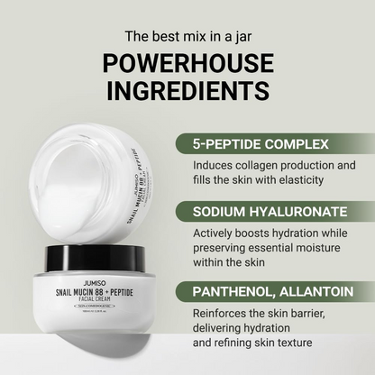 JUMISO Snail Mucin 88 + Peptide Facial Cream 100mL JUMISO