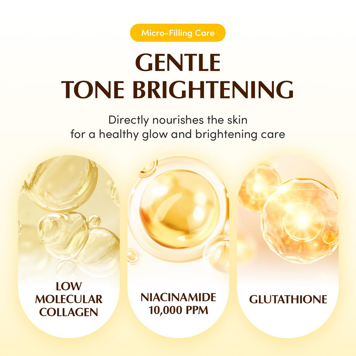 gentle tone brightening for a healthy glow and brightening care