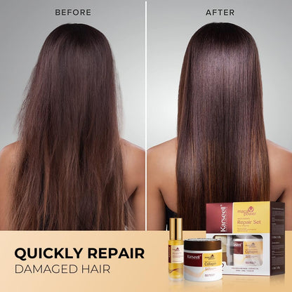 Karseell Maca Power Repair Set | Shampoo + Maca Essence Oil + Collagen Hair Mask UAE