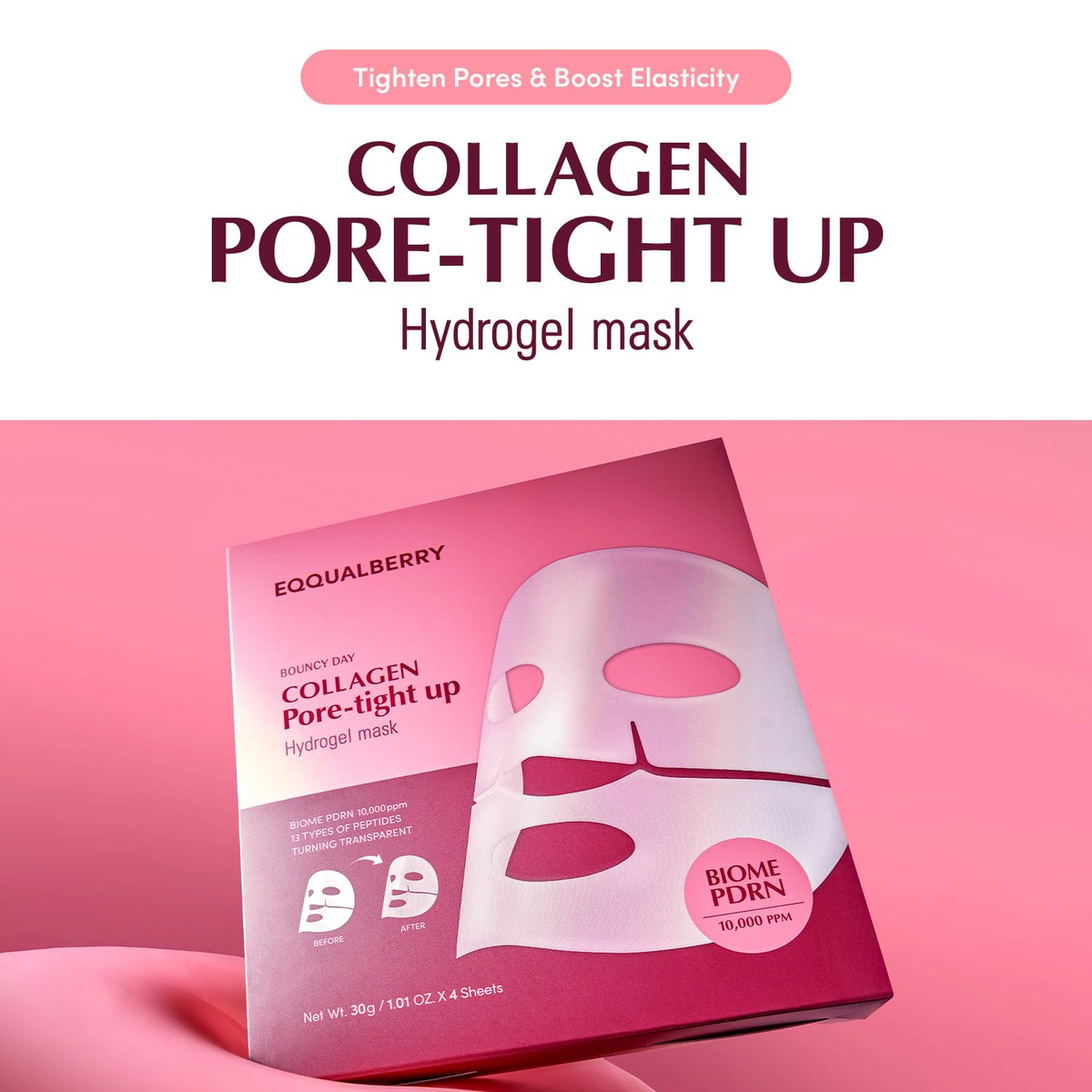 EQQUALBERRY Collagen Pore-Tight Up Mask Sheet box