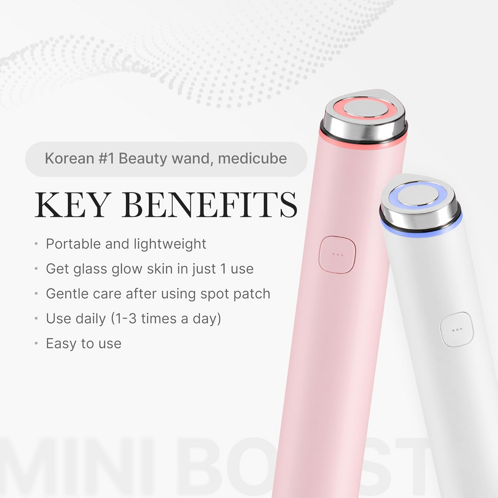 two medicube Mini Booster Pro with key benefits written