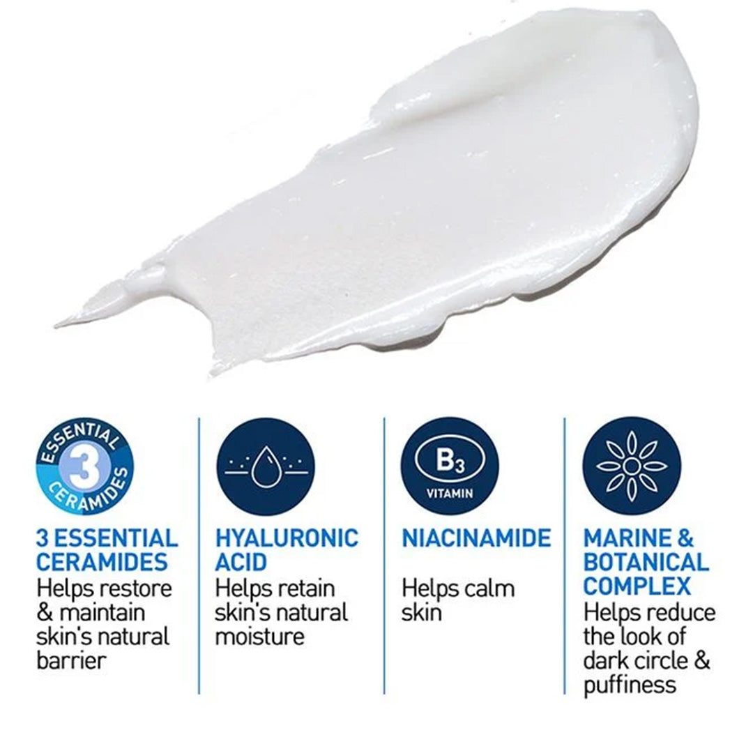 CeraVe Eye Repair Cream With Hyaluronic Acid For Dark Circles & Puffiness 14 mL CeraVe