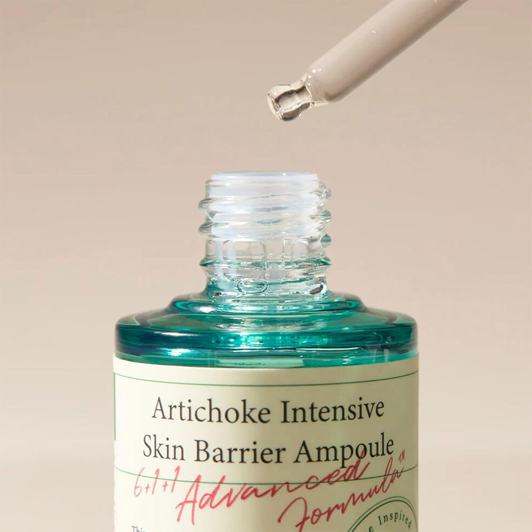 close-up of open bottle of AXIS-Y Artichoke Intensive Skin Barrier Ampoule