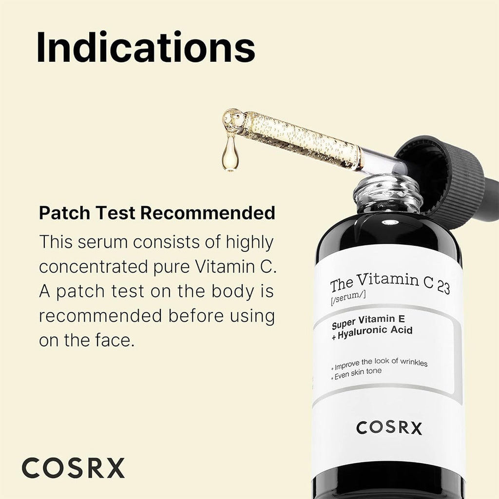COSRX The Vitamin C 23 Serum open bottle and dropper
