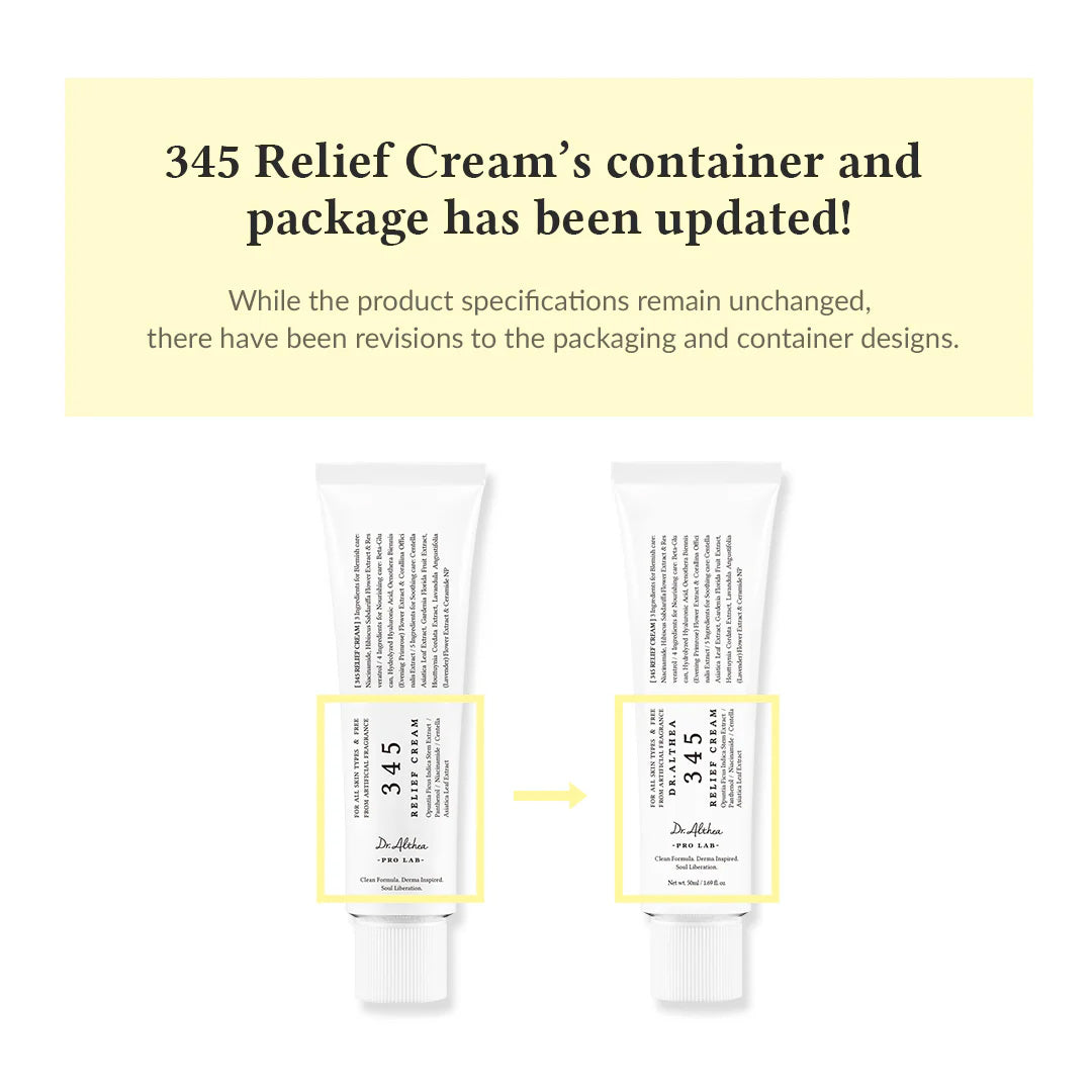 Dr.Althea 345 Relief Cream 50 mL Updated Package