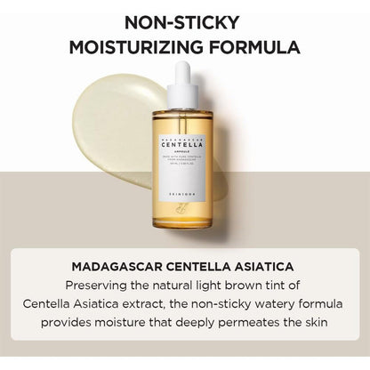 SKIN1004 Madagascar Centella Ampoule bottle with product swatch