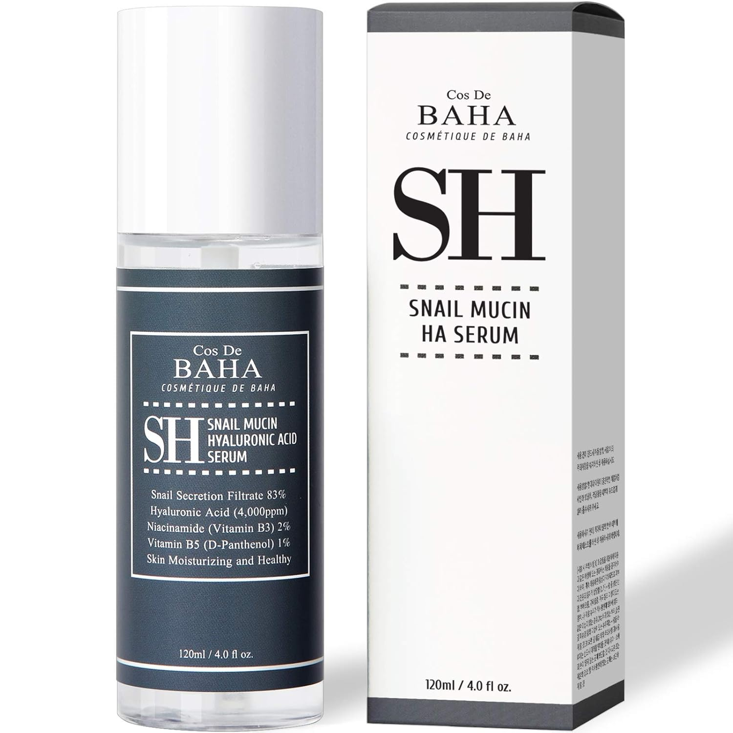 Cos De BAHA SH Snail Mucin Hyaluronic Acid Serum 120 mL Cos De BAHA