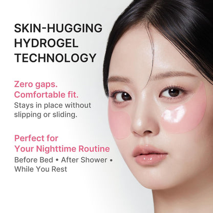 Medicube PDRN Pink Caffeine Collagen Eye Patch 60 hydrogel patches with Sodium DNA, Retinol and Hyaluronic Acid for dark circles, puffiness, fine lines and firm under-eyes in UAE.