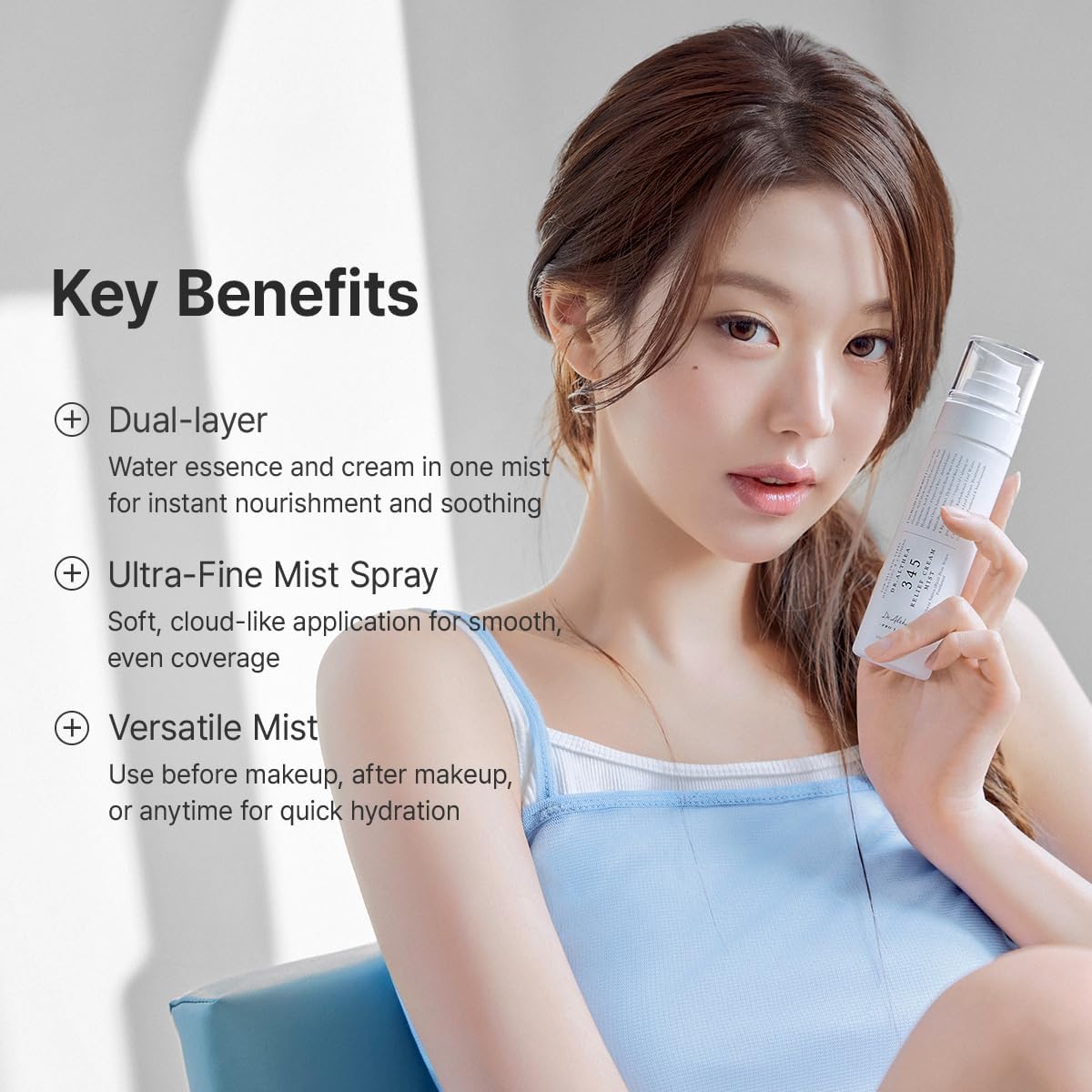 Dr. Althea 345 Relief Cream Mist 100ml hydrating soothing Korean face mist with Panthenol and Rice Bran Water UAE
