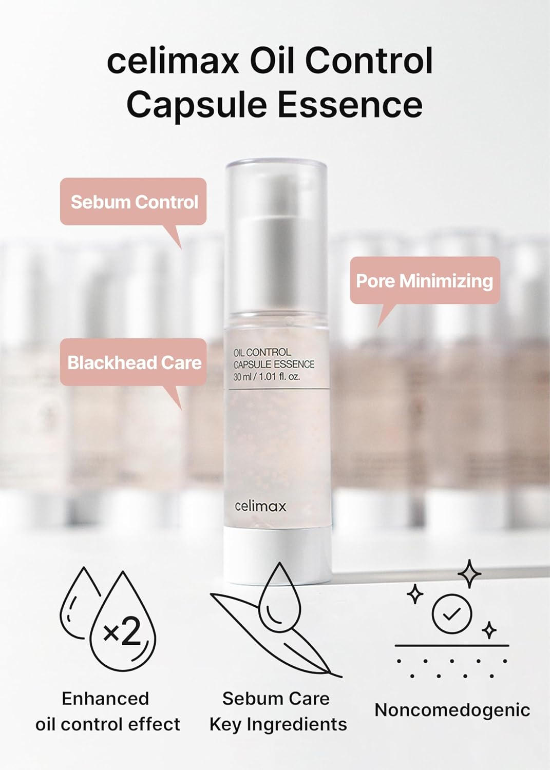 bottle of celimax Oil Control Capsule Essence 30mL product 