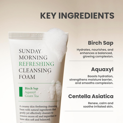 close-up of AXIS-Y Sunday Morning Refreshing Cleansing Foam