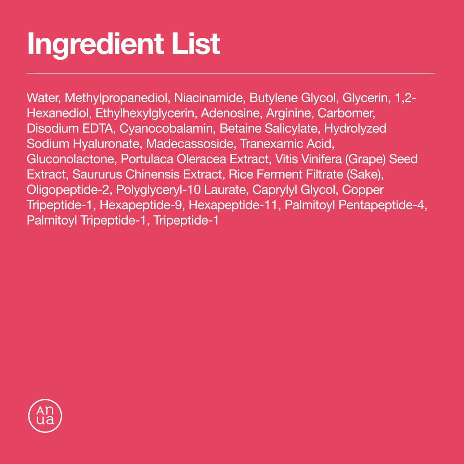 ingredients list 