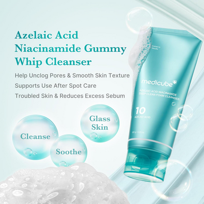 medicube Azelaic Acid And Niacinamide Deep Clean Foam Cleanser tube bottle