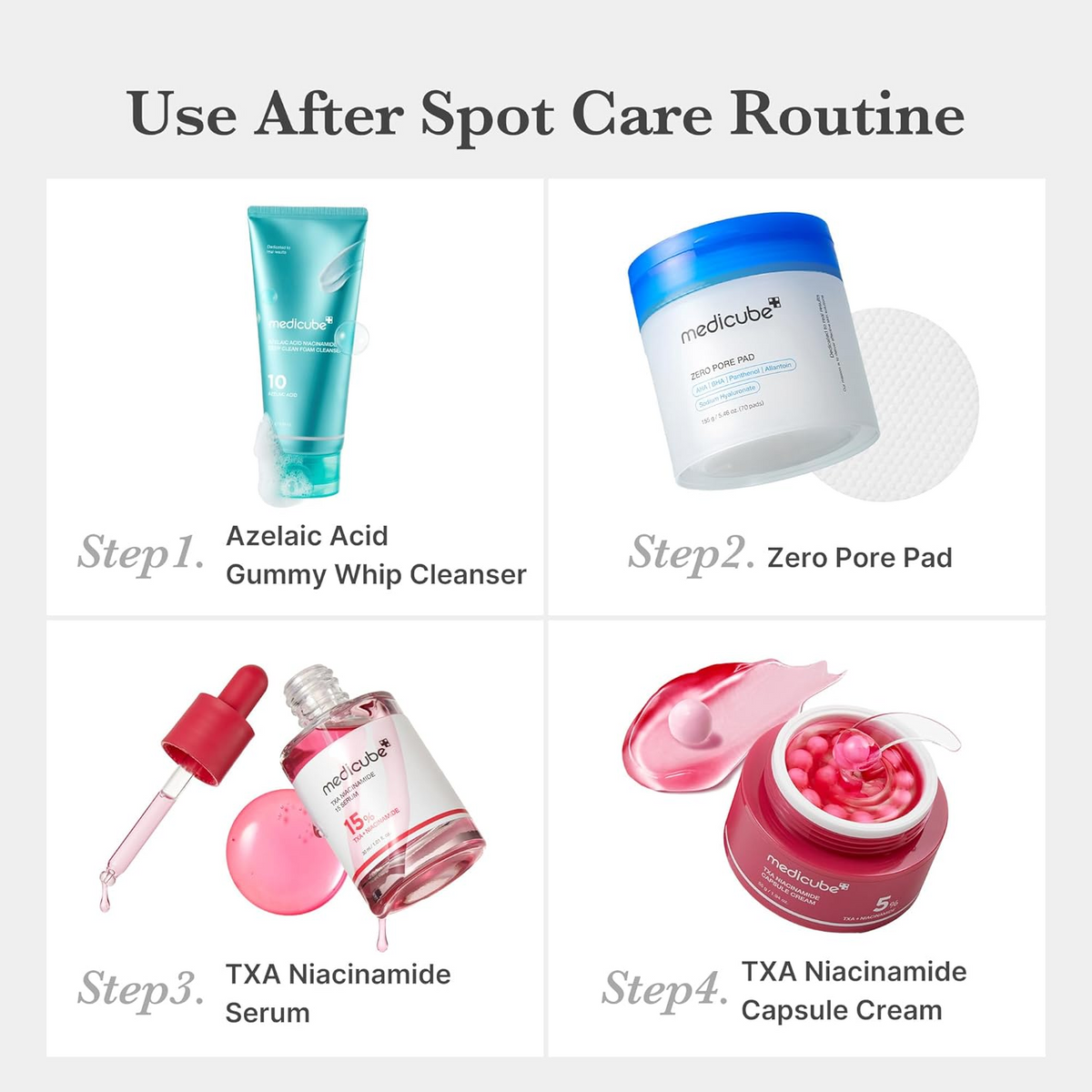 steps to use after spot care routine