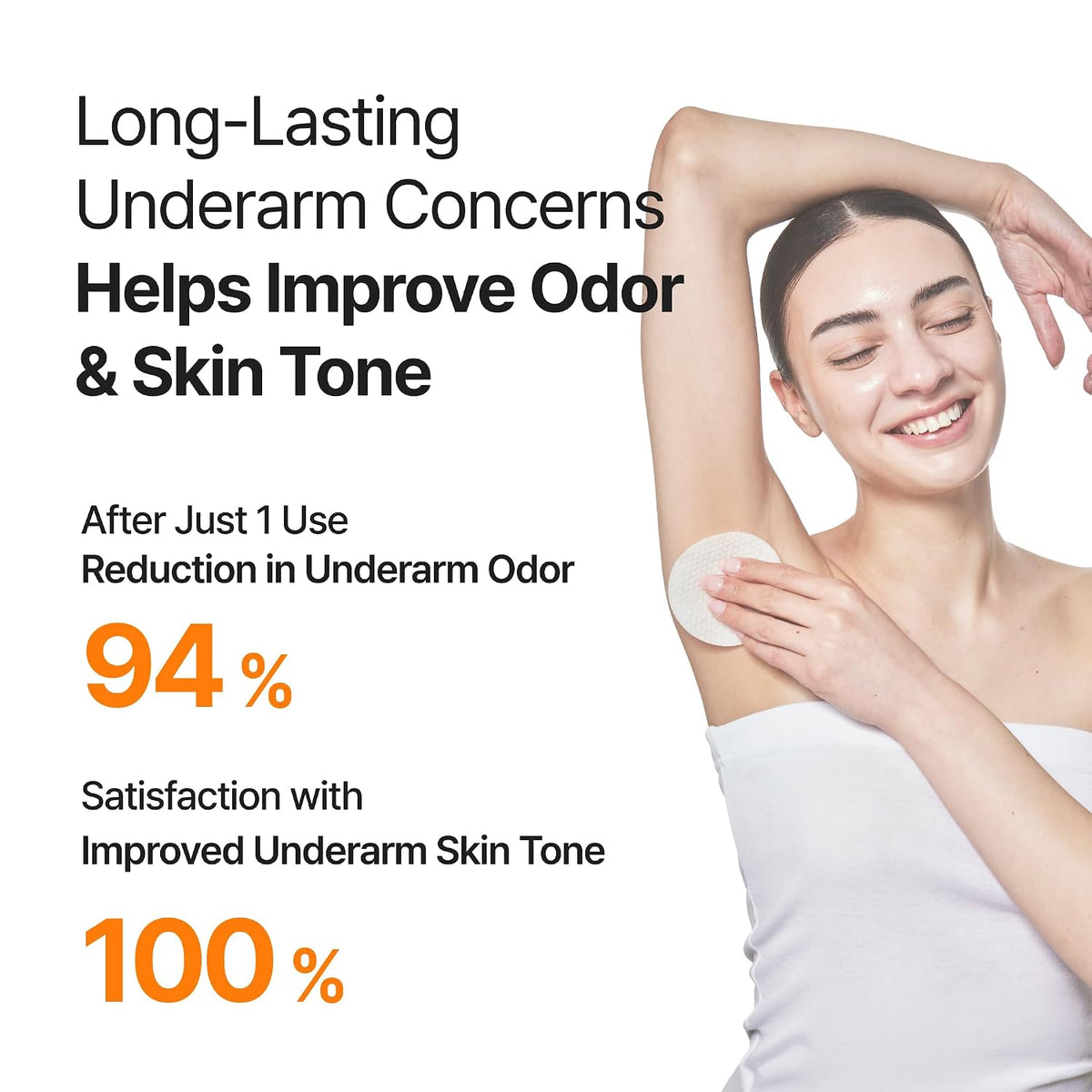 Celimax TXA Body Clarifying Pad 50 Pads with 3% AHA, 0.5% Tranexamic Acid, 2% Niacinamide and 0.3% BHA for dark underarms, rough body texture and even skin tone in UAE.